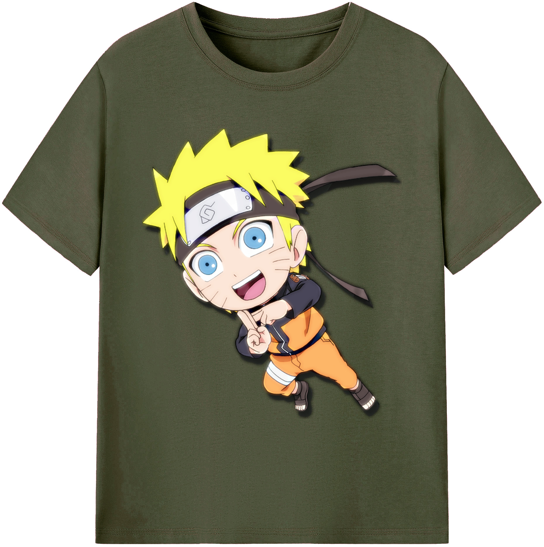 （画像用） NARUTO -ナルト- うずまき ナルト Uzumaki Naruto 綿100％ メンズ半袖Tシャツ｜肌触りやわらか＆通気性